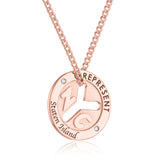 14K Rose Gold NYC 'REPRESENT' Token Necklace