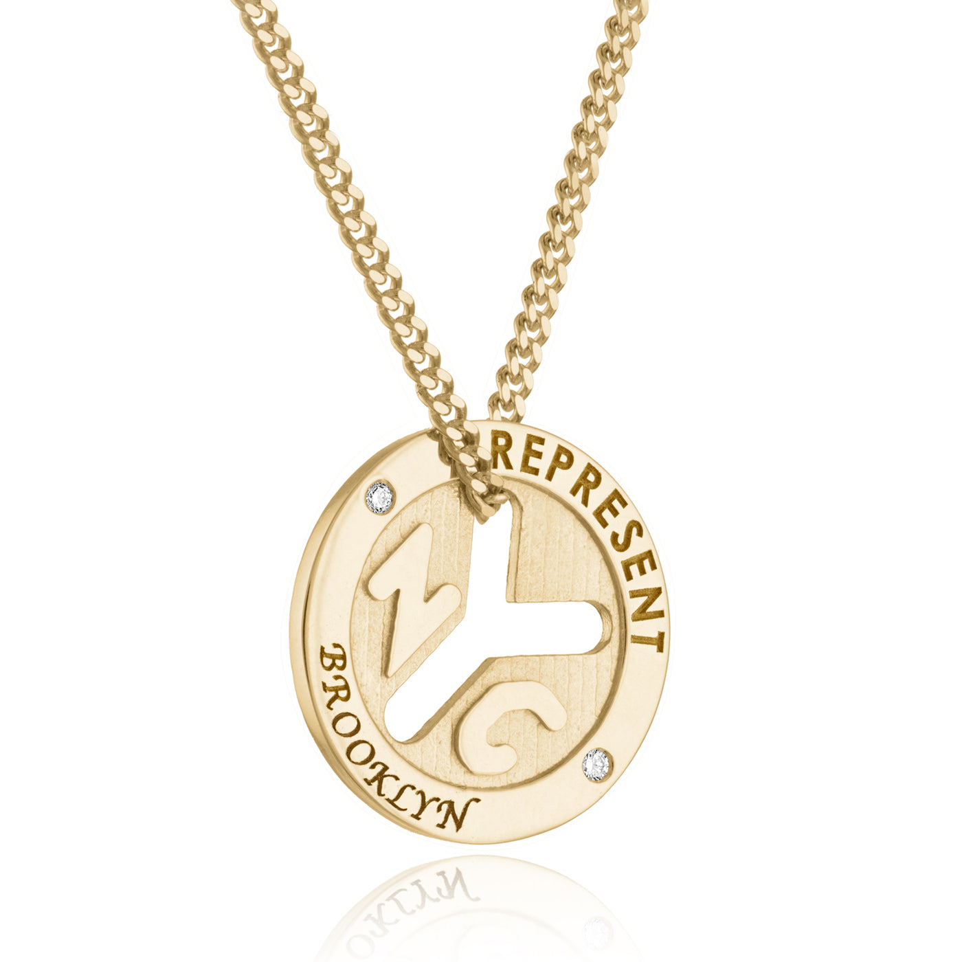 18K GOLD NYC 'REPRESENT' Subway Token Necklaces | Julie Lamb