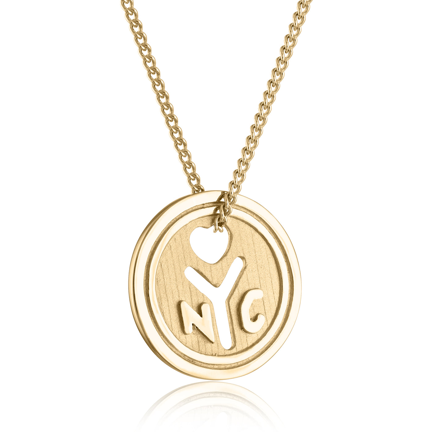 18K Yellow Gold Subway Token Jewelry with Diamonds - Julie Lamb