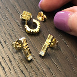*18K Yellow Gold Stud in the City Earrings