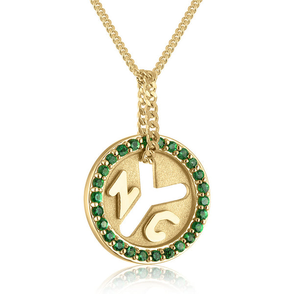 18K Yellow Gold NYC 'True Colors' Token Necklace