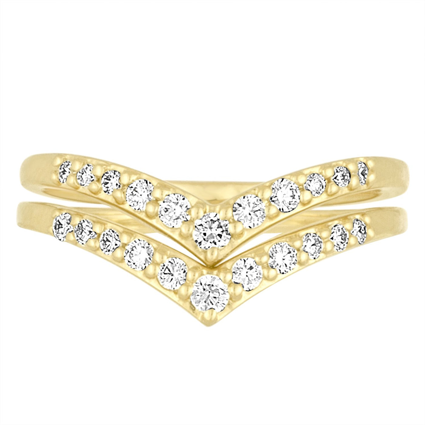 Yellow gold chevron ring 2025