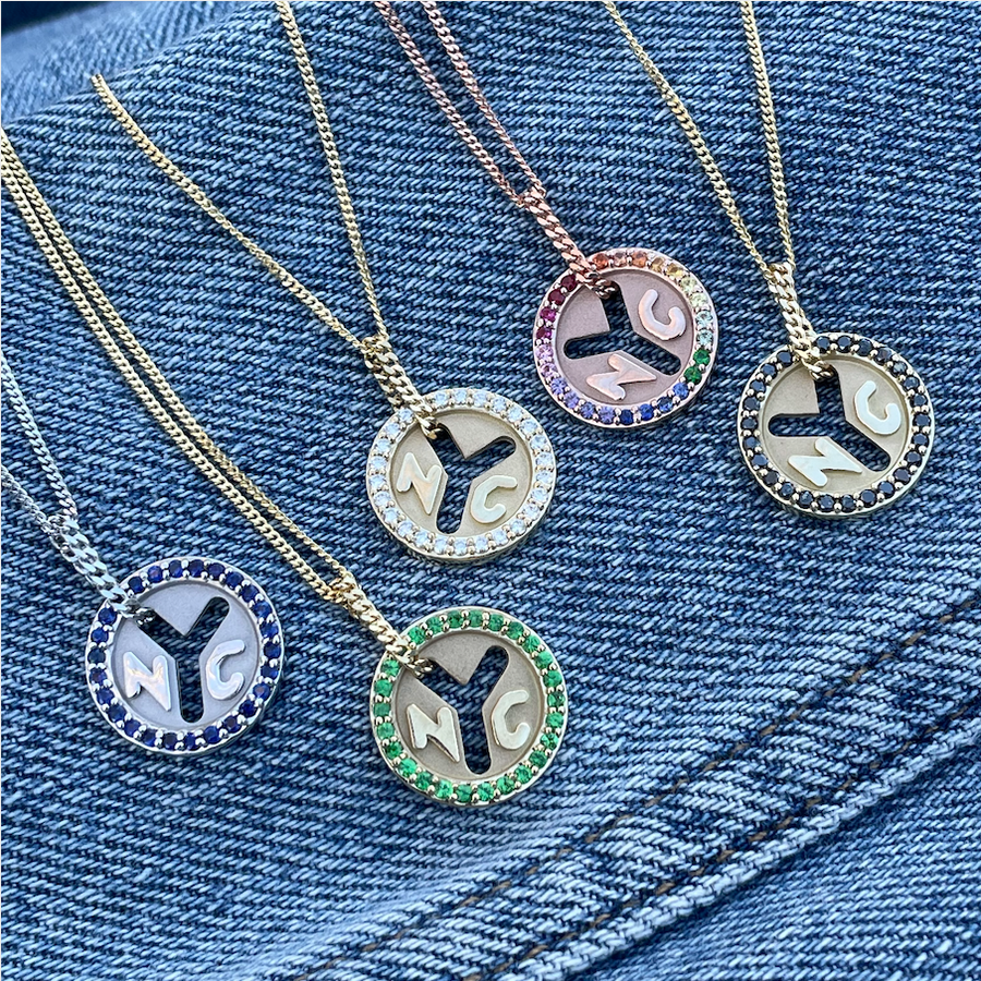 Sterling Silver Subway Token Jewelry with Diamonds - Julie Lamb