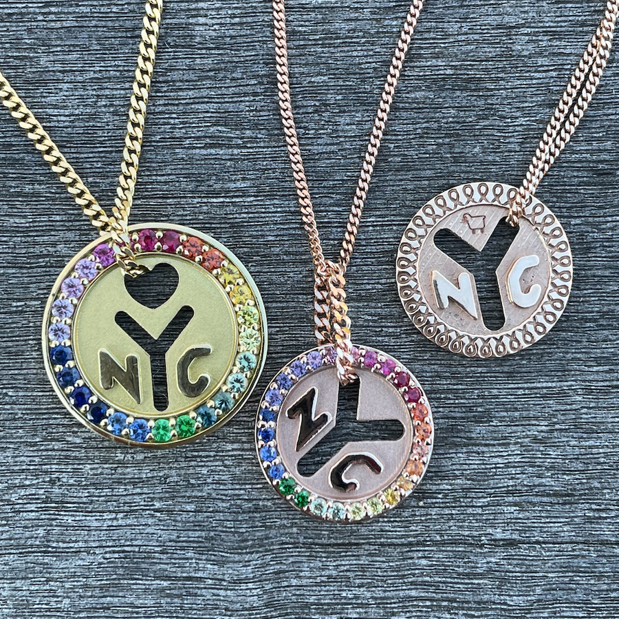 Sterling Silver Subway Token Jewelry with Diamonds - Julie Lamb
