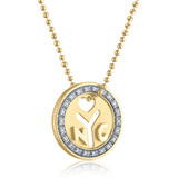 18K Gold NYC Token Necklace