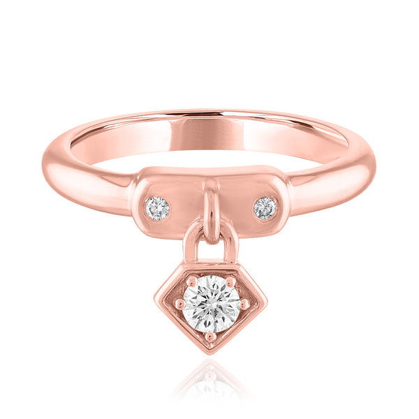 14K Rose Gold Mighty Mini Charm Ring