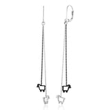 Sterling Lamb logo Chain earrings